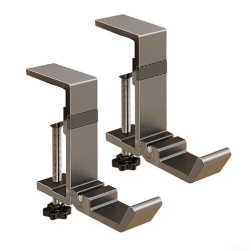 Filteilect Magnetischer Schreibtisch-Seitenhaken für Schüler, Edelstahl, robuste Halterung für Taschen, Jacken, Regenschirme, 2 Stück (grau) von Filteilect