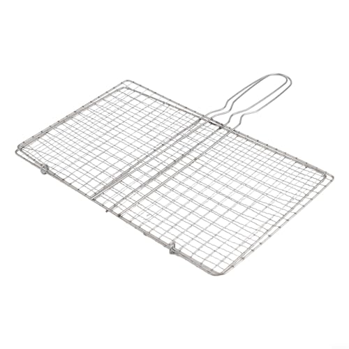 Filteilect Mehrzweck-Grillkorb, verlängerter Griff, Edelstahl-Mesh-Netz, zum Kochen von Fisch, Fleisch, Gemüse, Grillen im Freien (20 x 35 cm) von Filteilect