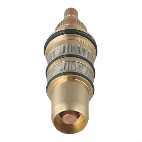 Filteilect Messing Ersatz Thermostatkartusche Duscharmatur Ventil Bar Reparaturset für Badezimmer Duschsystem 20-48°C Eingebaute Vierkantstange Kompatibel von Filteilect