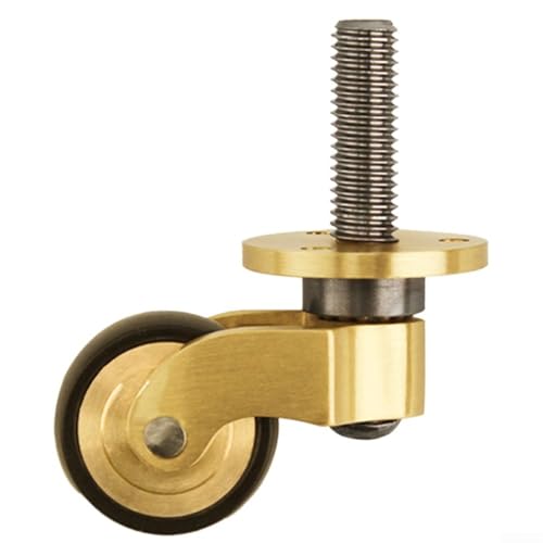 Filteilect Messingrolle, geräuschloses Lager, Sofa-Möbeltische, Metall-Rad mit Schrauben für Couchtische, Pflanzenständer, Regale, bewegliche Möbel (T4927) von Filteilect