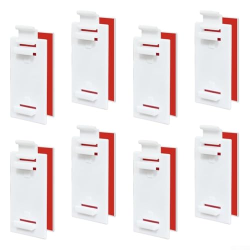 Filteilect Plissee-Vorhanghalterung, Nagel-Montageplatte, 8 Stück, selbstmontierende Platte für einfache Befestigung ohne Bohren, langlebige Kunststoffstütze (SKU) von Filteilect