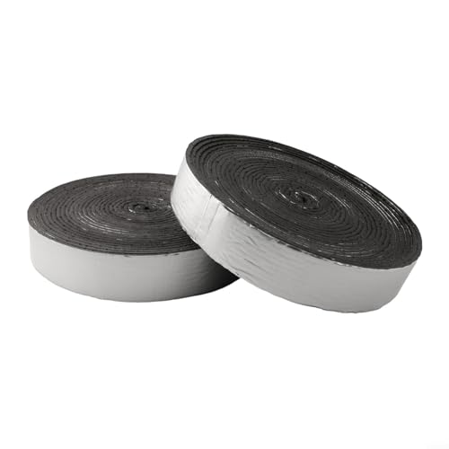 Filteilect Rohrisolierungsband für den Außenbereich, 10 m x 5,1 cm, Gummi-Kunststoff, Baumwolle mit Aluminiumfolie, feuerfest, wasserdicht, Frostschutzmittel, Thermo-Barriere für (SKU), 2 Stück von Filteilect