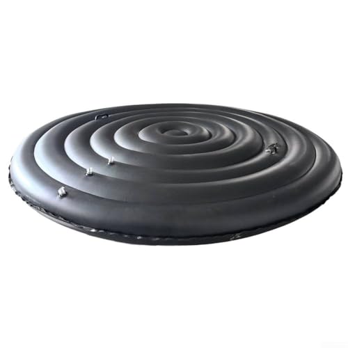 Filteilect Runde Spa-Pool-Abdeckung, PVC, aufblasbar, Thermoschutz, verstellbare Größe 128 cm, 158 cm, 180 cm, für Innen- und Außenbereich (schwarz mit H) von Filteilect
