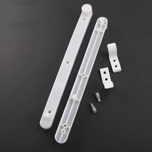 Filteilect Schranktürschienen, Kunststoff, Schubladenschienen, Hardware für Bücherregal, Schrank, Klapptüren, 250 mm, mit Clips, Halterungen, Installationsset (weiß) von Filteilect