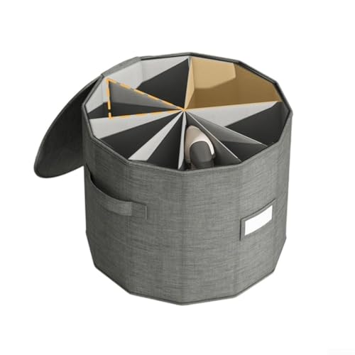 Filteilect Schuhaufbewahrungsbox, groß, zylindrisch, mit 8 drehbaren Fächern, faltbarer Polyester-Organizer für Schrank und Schuhe, Grau Filteilect Schuhaufbewahrungsbox, groß, zylindrisch, mit 8 drehbaren Fächern, faltbarer Polyester-Organizer für Schrank und Schuhe, Grau von Filteilect