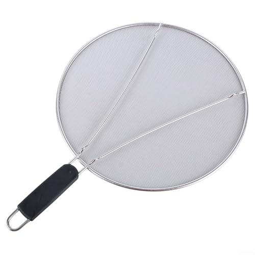 Filteilect Spritzschutz für die Küche, zum Kochen, Bratpfanne, Edelstahl-Mesh-Sieb, Lebensmittelsieb, Ölschutz, verschiedene Größen, hitzebeständig (29 cm) von Filteilect