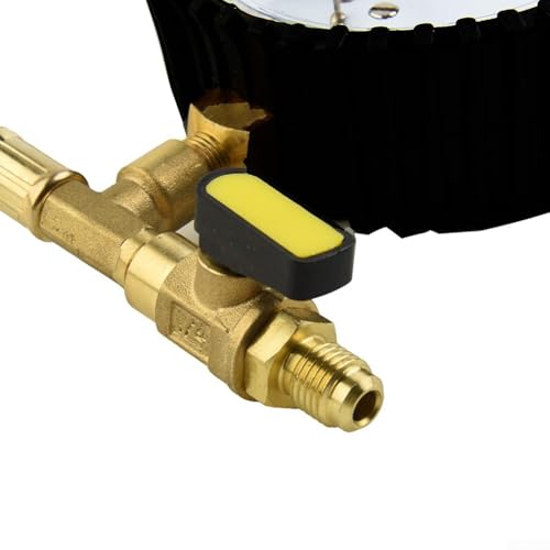 Filteilect Stickstoffdruckprüfer für HVAC-Systeme, Messing 1/4 SAE-Anschluss, -1 ~ 60 bar Messgerät, kompatibel mit R134a/R22/R407C/R410A Kühlung und Auto-Luft Filteilect Stickstoffdruckprüfer für HVAC-Systeme, Messing 1/4 SAE-Anschluss, -1 ~ 60 bar Messgerät, kompatibel mit R134a/R22/R407C/R410A Kühlung und Auto-Luft von Filteilect