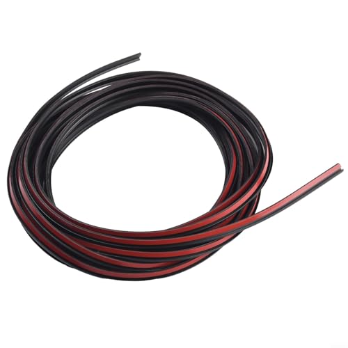 Filteilect T-Gummidichtungsstreifen – für Autokantenschutz, für Stoßstangenlippe, Seitenschweller mit doppelseitigem Klebeband, wasserdicht, staubdicht (5 m) von Filteilect
