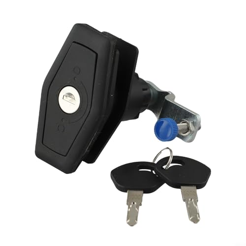 Filteilect Türschloss mit 2 Schlüsseln für Wohnwagen, Wohnmobil, Schrank, Schublade, Ersatz, Swift Elldis-kompatibel, Nylon, Zinklegierung, Schwarz von Filteilect