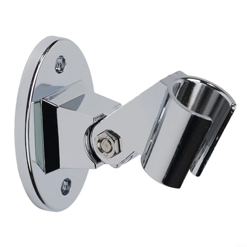 Filteilect Verstellbare Duschkopfhalterung, Wandhalterung mit Chrom-Finish für Badezimmer, ABS-Material, feste Basis, Handset-Unterstützung, Silber von Filteilect