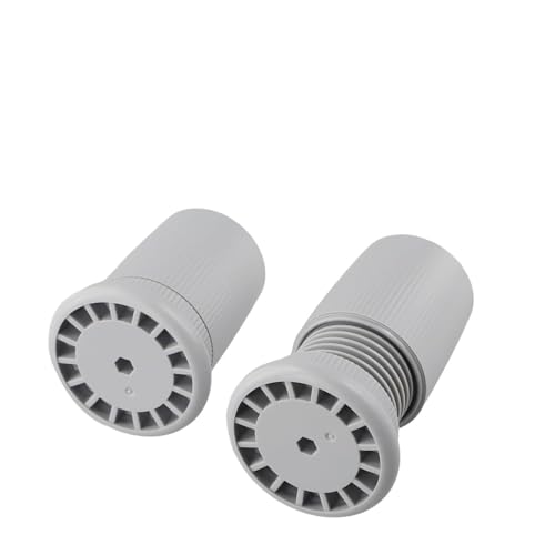 Filteilect Verstellbare Möbel-/Betterhöhungen, 76–125 mm Höhe, rutschfest, für Couch, Tisch, Stuhl, Fußmatten, ABS-Material, 2 Stück, schwarz, weiß, grau (grau) von Filteilect