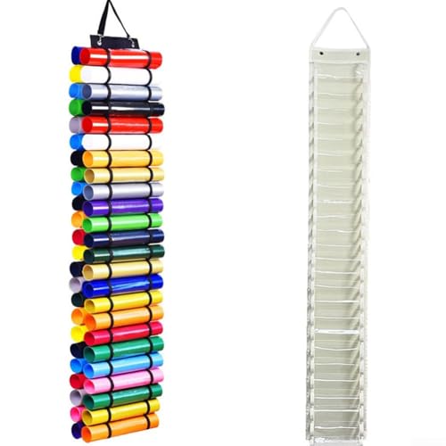Filteilect Vinyl-Aufbewahrungstaschen: platzsparender Roll-up-Organizer zum Aufhängen für Zuhause, Büro, Oxford-Stoff und PVC, verschiedene Größen und Farben (weiß) von Filteilect