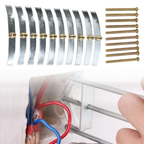 Filteilect Wandsteckdose Reparatur Schraubhaken Stahl Abzweigdose Mount Fix Kit mit 10 Schrauben für lose Steckdose Installation Heimwerker Filteilect Wandsteckdose Reparatur Schraubhaken Stahl Abzweigdose Mount Fix Kit mit 10 Schrauben für lose Steckdose Installation Heimwerker von Filteilect