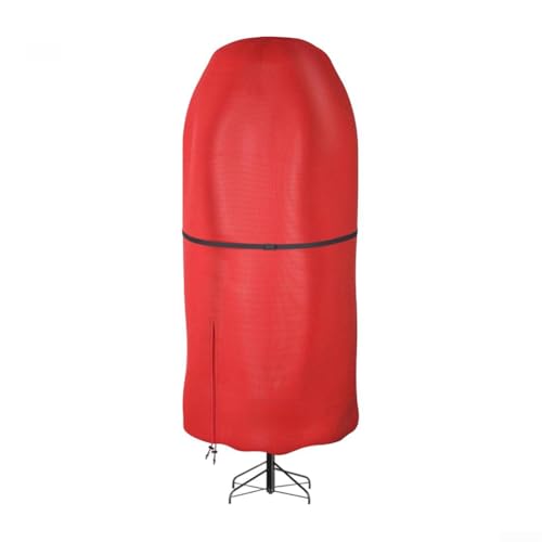 Filteilect Wasserdichte Weihnachtsbaum-Aufbewahrungstasche, aufrechte Abdeckung mit verstellbaren Kordelstoppern für künstliche Bäume, 210D-Oxford-Stoff-Material (rot, 1,5 m) von Filteilect