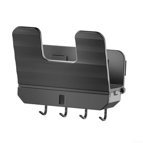Funktionales Topfdeckelregal zur Wandmontage, einfache Organisationslösung für Schneidebretter und Tabletts (grau mit Haken) von Filteilect