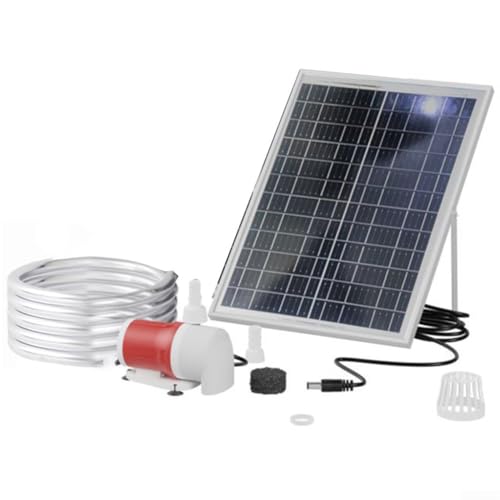 Garten Solar Wasserpumpe mit bürstenlosem Motor 25W, Polykristalline Panel 1100L/H Durchflussmenge 5M Hubhöhe 2M Rohr für Teichbrunnenanlage von Filteilect