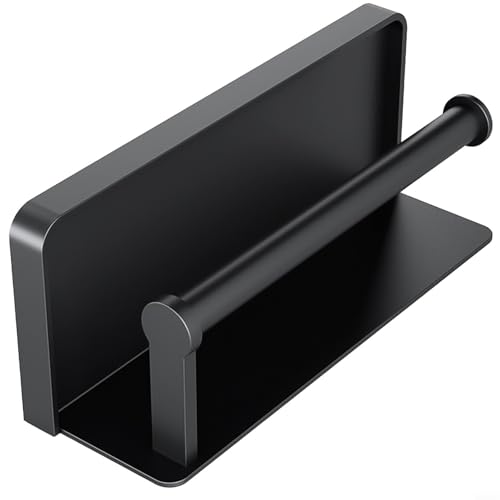 Handtuchhalter für Badezimmer Wandmontage Papierhandtuchhalter für Badezimmer Schwarz Papiere Handtuchhalter mit Ablage Küche Handtuchhalter für Küche Badezimmer (A) von Filteilect