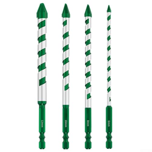 Hartmetallbohrer für Glas, Holz, Metall, Fliesen, 6/8/10/12 mm, 150 mm, 4 Stück Hartmetallbohrer für Glas, Holz, Metall, Fliesen, 6/8/10/12 mm, 150 mm, 4 Stück von Filteilect