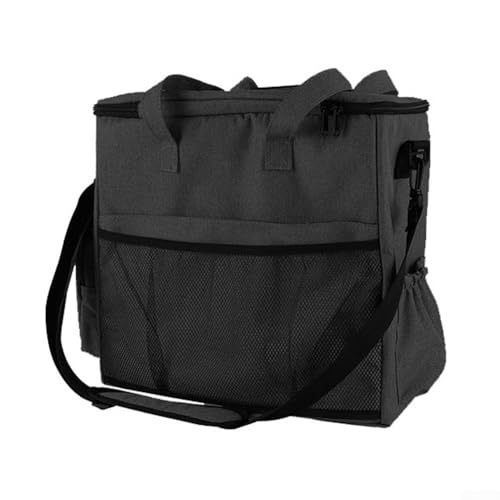 Haustier-Reise-Umhängetasche mit 2 Futterbehältern und Näpfen, wasserabweisendes Oxford-Tuch für Outdoor-Abenteuer mit Hunden (schwarz) von Filteilect