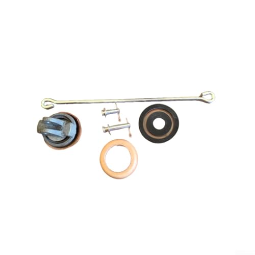 Kolben-Ersatz-Set aus Gusseisen für Typ 75 Handpumpen, inklusive Ledermanschette, verzinkter Stange, Stifte und Unterlegscheiben (A) von Filteilect