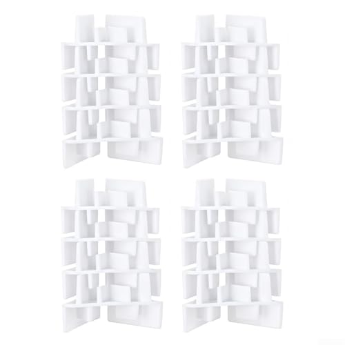 Kunststoff-Tablett-Stapel-Set, 16 Stück, für Gefriertrockner-Modelle, entworfen, um bis zu fünf Tabletts zu unterstützen und die vertikale Lagereffizienz zu verbessern (schwarz) von Filteilect