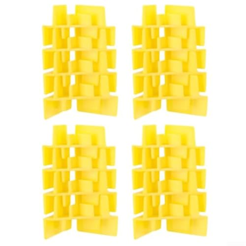 Kunststoff-Tablett-Stapel-Set mit 16 Stück, für Gefriertrockner-Modelle, entworfen, um bis zu fünf Tabletts zu unterstützen und die vertikale Aufbewahrungseffizienz zu verbessern (gelb) von Filteilect
