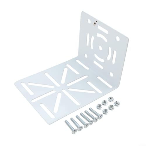 L-förmiger 90°-Stahl-Sicherheitskamera-Halterungsadapter für CCTV-Wandstange, Eckinstallation mit Hilfsstütze, Weiß (A) von Filteilect