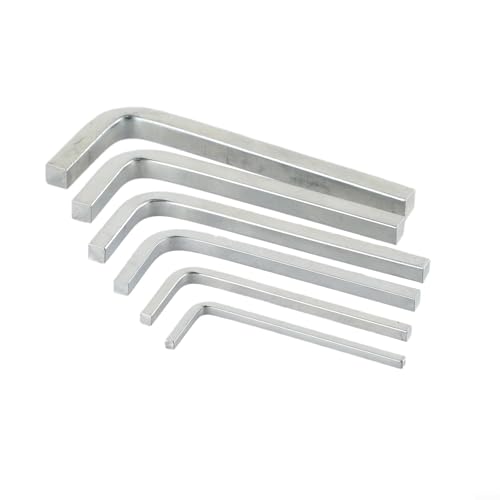 L-förmiges Vierkantschlüssel-Set, Chrom-Vanadium-Stahl, Vierkantschlüssel, 4-Punkt-Schraubendreher-Werkzeug-Set (3 mm, 4 mm, 5 mm, 6 mm, 7 mm, 8 mm) von Filteilect