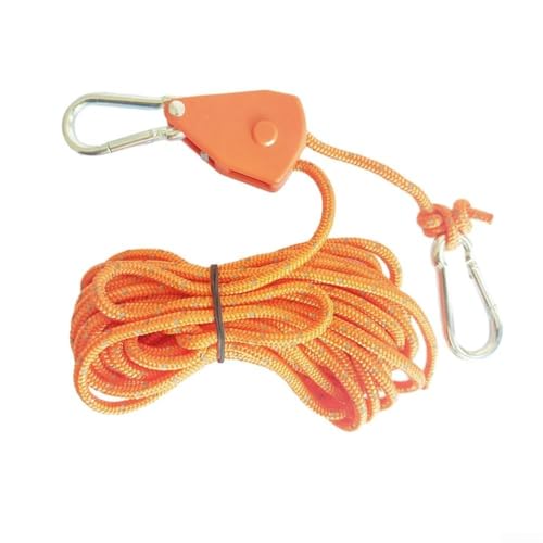 Leichtes und dennoch robustes Seilzugsystem mit reißfestem Seil, Ihre Outdoor-Abenteuer (orange 5 Meter) von Filteilect