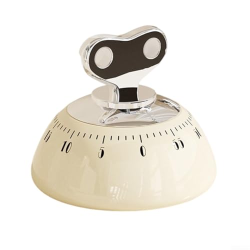 Magnetischer Küchentimer mit mechanischem Federmechanismus, Batterie-Countdown-Werkzeug für Kühlschrank, Mikrowelle und Kinderschreibtisch (weiß) von Filteilect