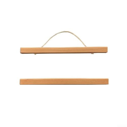 Magnetischer Teakholz-Bilderrahmen DIY Wandposter Aufhänger 51 cm Scroll Malerei Display Halter Natürliche Holzklammer von Filteilect