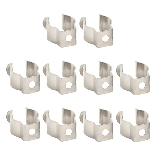 Mangan-Stahl-Feder-Frottee-Clips, 10 Stück, robust, offene Werkzeughalter für Garage, Schuppen, Garten, Organisation (16 mm) von Filteilect