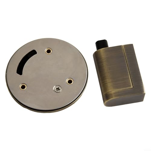 Mechanischer Türstopper, Zinklegierung, strapazierfähig, verstellbare Höhe, 10–25 mm, Selbst- oder Schraubmontage, nicht gestanztes Design, für Zuhause oder Büro, Bronze von Filteilect