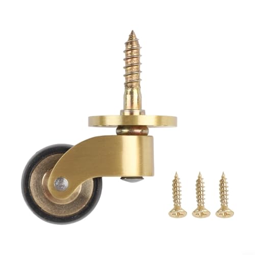 Messing-Lenkrollen, 360-Grad-Rotation, leises Lager, robuste Möbelräder, Sofaraden-Ersatz, für Sofa, Tisch, Regal mit Schrauben (T4926) von Filteilect