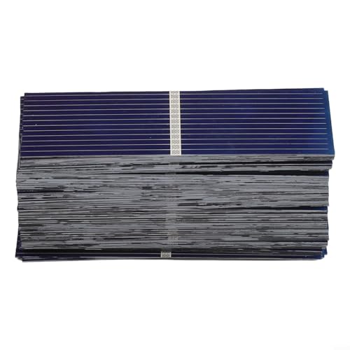 Mini-Solarzellen aus polykristallinem Silizium, 0,5 V, 52 x 19 mm, hohe Effizienz, 21,5–23,5 %, für DIY-Solarmodul-Kits, Modelle, Lichter und pädagogische Energie im Freien (0), 100 Stück von Filteilect