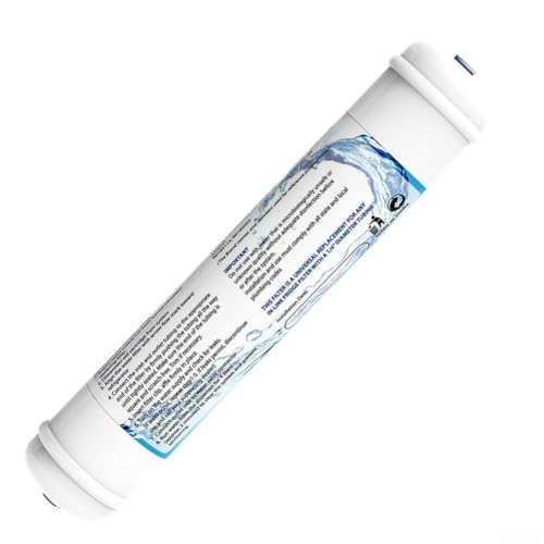NSF-zertifizierter eingebauter Wasserfilter für T33, 1/4-Zoll-Schnellanschlusskartusche mit Aktivkohle, passend für Kühlschrank und Eismaschine Wasserreinigung von Filteilect