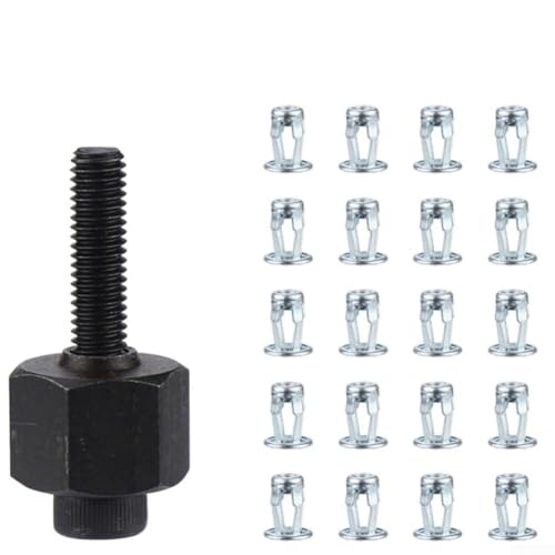 Nietkopfmuttern, Set, 20 Stück, Legierung, Spreizklemme, Nietensatz für Mutter – M8 (M6) von Filteilect