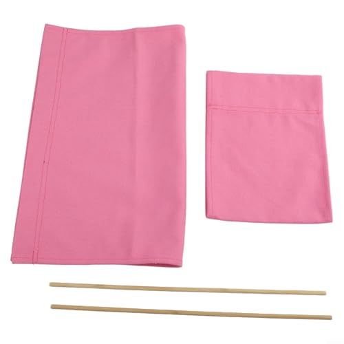Praktisches Stuhlhussen-Set mit Holzstützen zum schnellen Austausch beschädigter Stuhlhussen (Rosa) von Filteilect