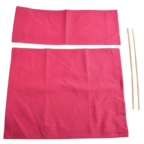 Praktisches Stuhlhussen-Set mit Holzstützen zum schnellen Austausch beschädigter Stuhlhussen (Rosarot) von Filteilect