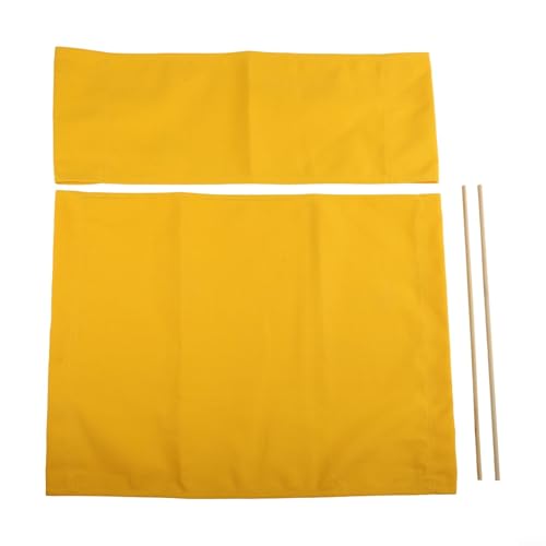 Praktisches Stuhlhussen-Set mit Holzstützen zum schnellen Austausch beschädigter Stuhlhussen (gelb) von Filteilect