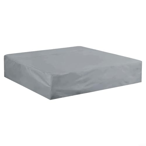Quadratische Spulenabdeckkappe für den Außenbereich, 190T wasserdicht, silberbeschichteter Stoff, Poolabdeckung mit Zugschnur-Design für Schwimmbad, 220 x 220 x 30 cm, Grau Quadratische Spulenabdeckkappe für den Außenbereich, 190T wasserdicht, silberbeschichteter Stoff, Poolabdeckung mit Zugschnur-Design für Schwimmbad, 220 x 220 x 30 cm, Grau von Filteilect