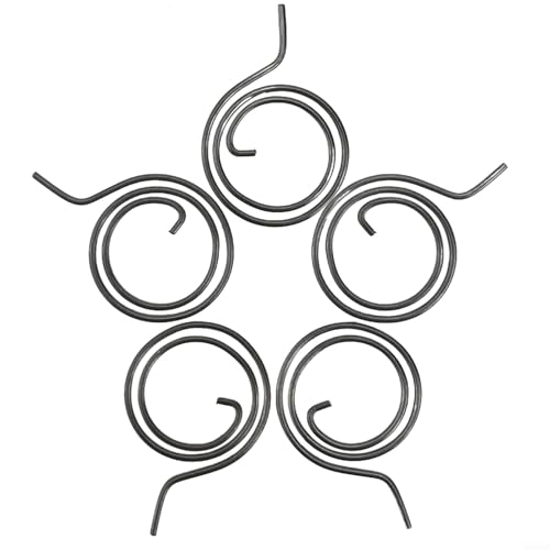Rasentürgriff-Federn, 5er-Set, Edelstahl-Spule, Torsion-Ersatz für Hebelknauf, Verriegelungsreparatur, schwarze Innentür-Hardware-Teile, kompatibel mit (FMTB-MSC) von Filteilect