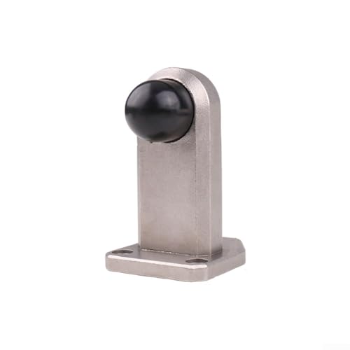 Robuster Türstopper aus 304er Edelstahl, mit verdicktem Silikon-Stoßfänger, Bodenmontage, Türbegrenzer für Badezimmer, Glas oder Innentüren (Silber lang) von Filteilect