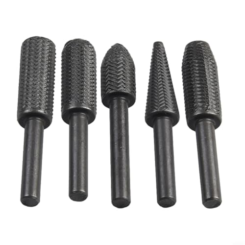 Rotationsraspelfeile 5er Set mit 6mm Schaft zum Feinschliff auf Holz, Metall und Kunststoff von Filteilect