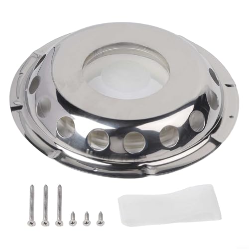 Runde Entlüftung für Boot, 22,9 cm, Marine-Lüftungsgitter aus Edelstahl, runde Lüftungsschlitze, Boot, Lüftungsgitter für Wohnwagen und Wohnmobil von Filteilect