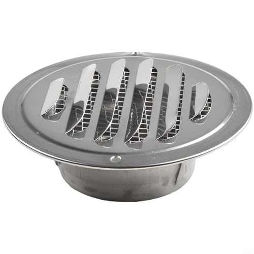 Rundes Lüftungsgitter, Edelstahl, kreisförmiges Lüftungsgitter für Außenwände, Luftkanalabdeckung mit feinem Netz, rostbeständig, mehrere Größen (70–75 mm Rohr) von Filteilect