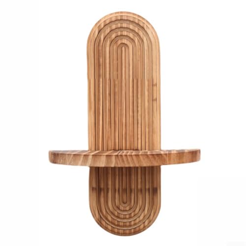 Rustikales Kiefern-Wandregal, Wandregal aus Holz für Heimdekoration, Schlafzimmer, Wohnzimmer, Pflanzen-Display, Buchaufbewahrung, platzsparend, schwebendes Regal (Carbon einzeln) von Filteilect