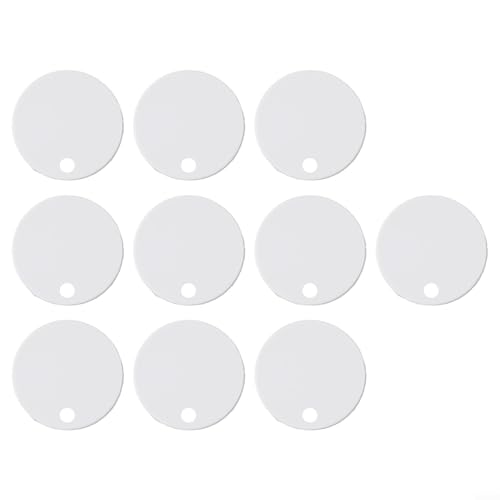 SKU WC-Sitz-Scharnierabdeckung, Kunststoff, dekorative Schraubkappe, rostfrei, wasserdicht, Badezimmer-Armatur, Weiß, 50 mm, 60 mm, 65 mm, 10 Stück (S1260 mm) von Filteilect