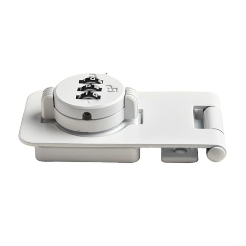 Schiebetür-Zahlenschloss mit sicherem Passwort, hebelsicheres Design für Schubladen, Aktenschränke und Tresore (weiß, 8,9 cm) von Filteilect