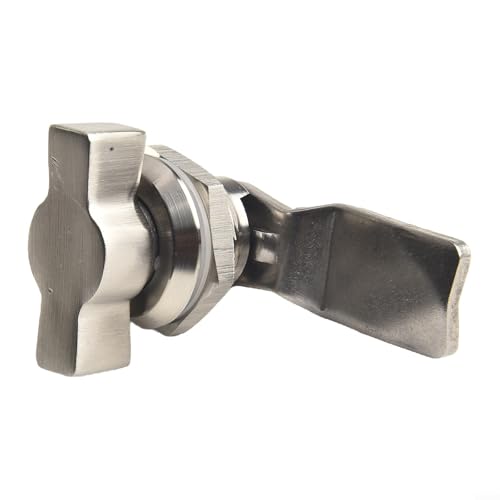 Schlüsselloses Nockenschloss, Aluminiumlegierung, zylindrischer Zungenmechanismus für Schranktüren, Schließfächer, Briefkästen, Verkaufsautomaten, Tresore und Präsentationsständer (Edelstahl) von Filteilect